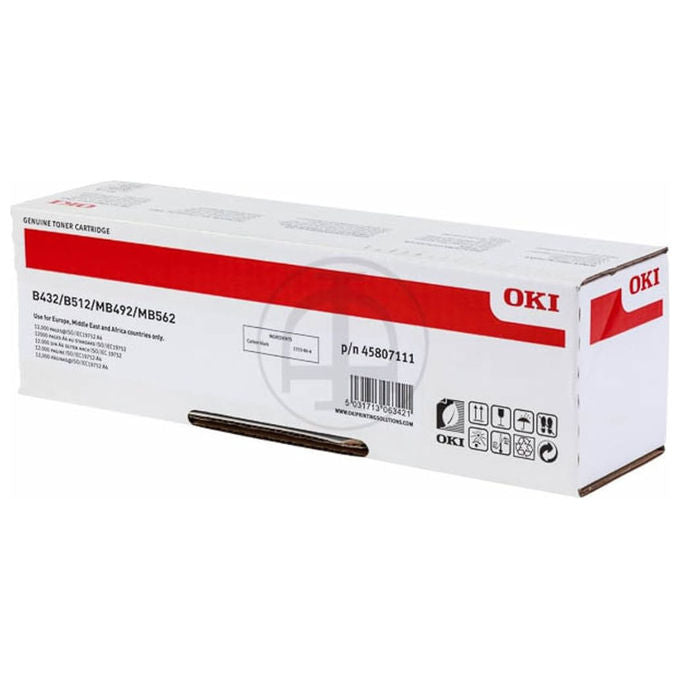 GandG, Toner Compatibile Oki 45807110-45807111-45807112, Nero, 12000 Pagine