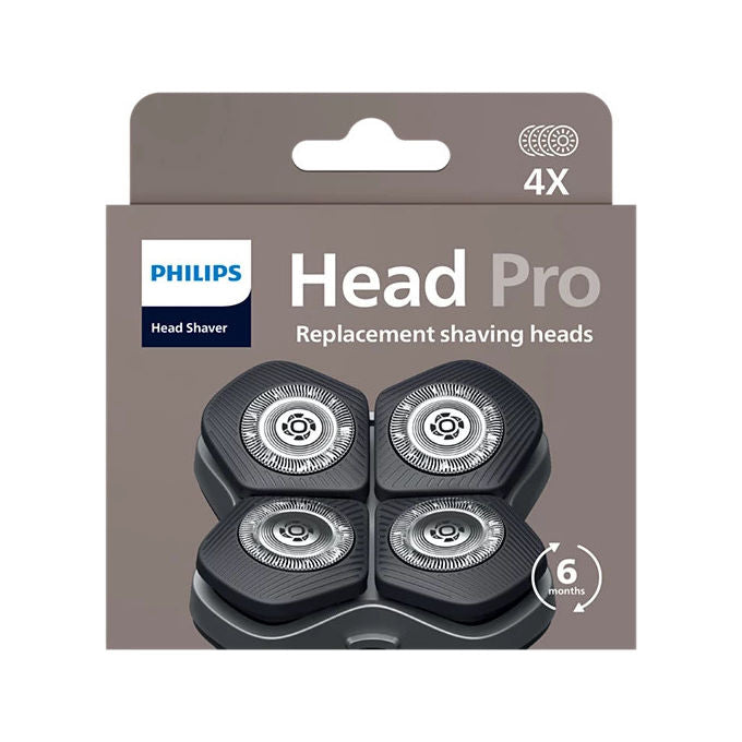 Philips HS740-15 Head Shaver Pro Testine di ricambio 4 pezzi lame ComfortCut acciaio svedese colore Argento