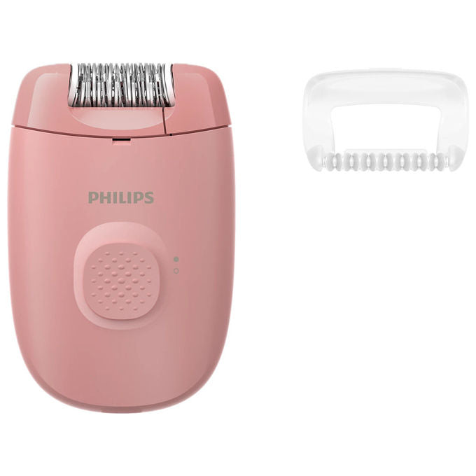 Philips, Epilatore elettrico Serie 2000 BRE227-00, Con filo, Rosa, Con massaggiatore