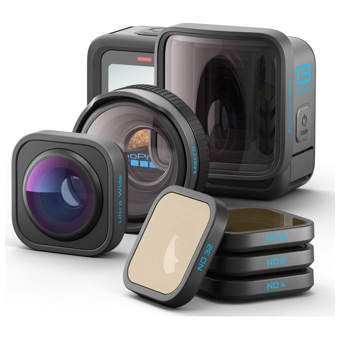 GoPro, Kit Obiettivi Serie HB, Nero, per HERO13 Black