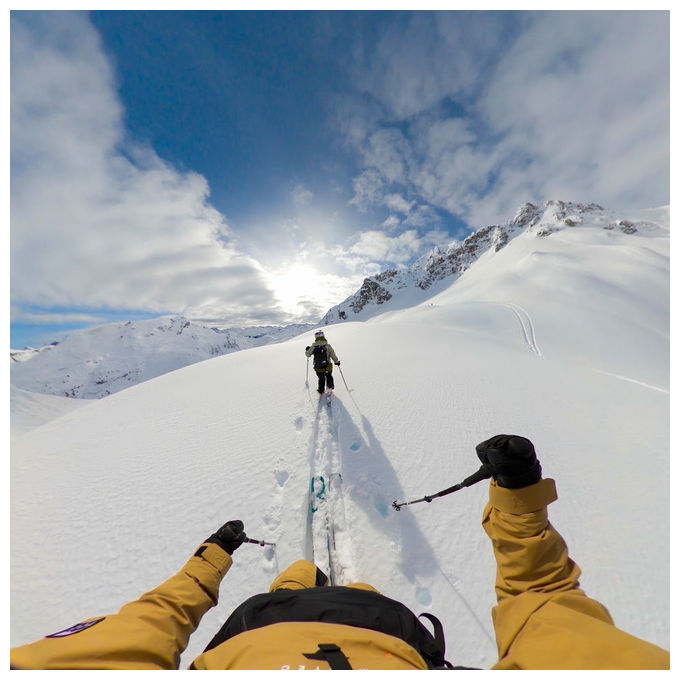 GoPro, Supporto per fotocamera sportiva, Compatibile con bastoncini da sci