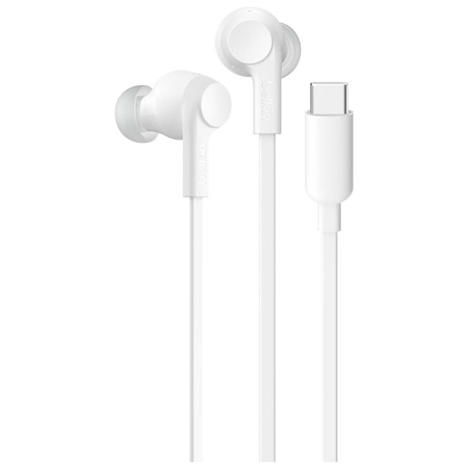 Belkin, Auricolari In-Ear Cablati USB-C SoundForm ANC, Microfono, Bianco