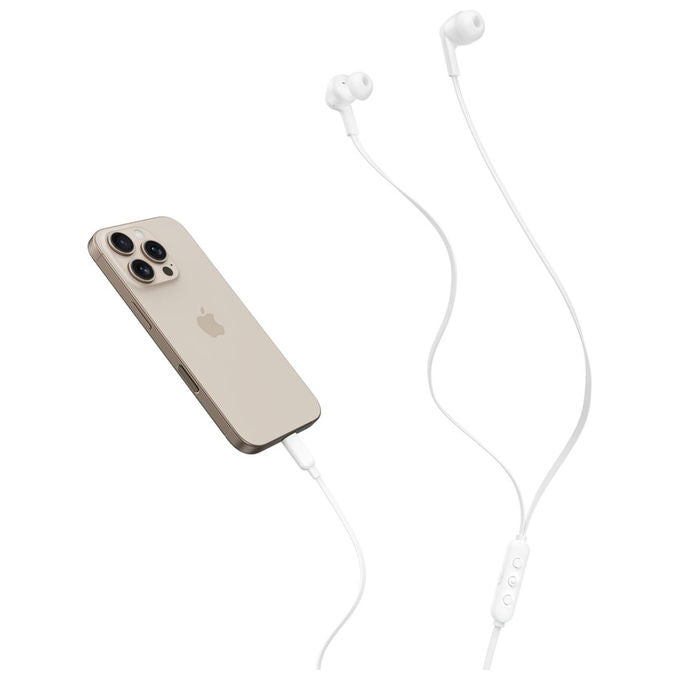 Belkin, Auricolari In-Ear Cablati USB-C SoundForm ANC, Microfono, Bianco