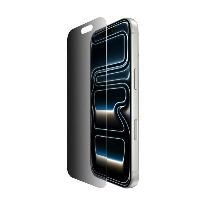 Belkin, Screenforce Invisiglass, Protezione Privacy Antibatterica per Iphone 17 Pro, Nero-Trasparente