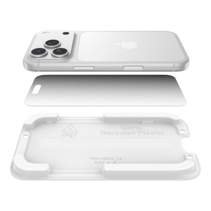Belkin, Screenforce Invisiglass, Protezione Privacy Antibatterica per Iphone 17 Pro, Nero-Trasparente