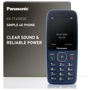 Panasonic KX-TF400EXC Telefono Cellulare 4G VoLTE Display 2,4'' Bluetooth Torcia LED IP44 colore Blu