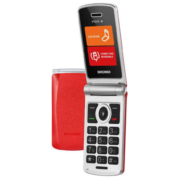 Brondi Fox S, Telefono Cellulare Dual Sim, Rosso