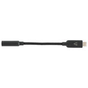 V7, Adattatore USB-C a Jack 3.5mm, Nero