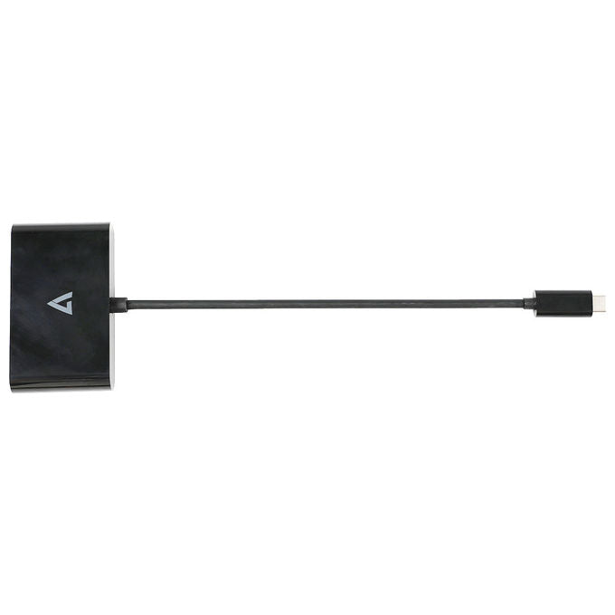 V7, Hub USB-C, Maschio a 2x USB-A, 2x USB-C Femmina, USB 3.2 Gen 1 5Gbps, Nero