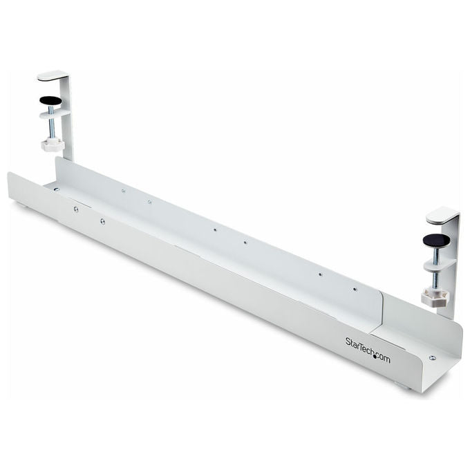 StarTech.com, Canalina Gestione cavi, Sotto Scrivania, Regolabile, Morsetto, Bianco