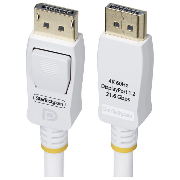 StarTech.com, Cavo DisplayPort 1.2, 3m, 4K 60Hz, 21.6Gbps, Bianco