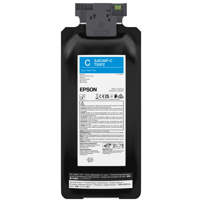 Epson SJIC48P-C C13T55P240 Cartuccia inchiostro originale Ciano 480 ml Per ColorWorks C8000e