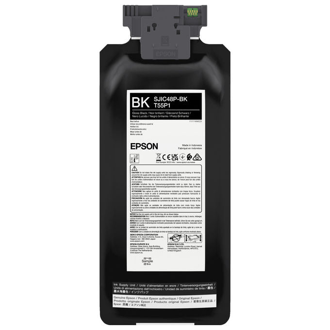 Epson, Cartuccia d'Inchiostro Nera, SJIC48P-BK, 480 ml, Per ColorWorks C8000e