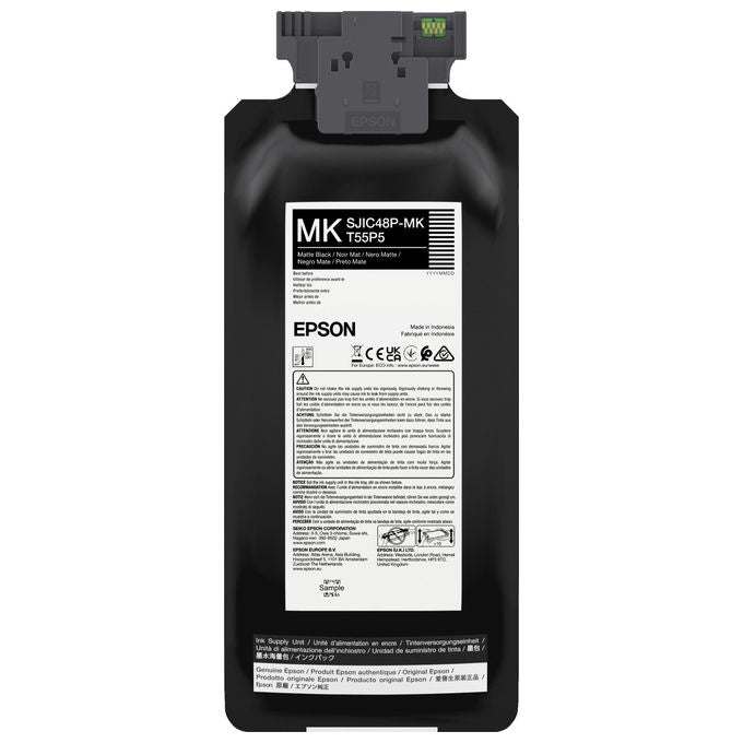 Epson, Cartuccia inchiostro nero opaco originale SJIC48P-MK, 480 ml, Per ColorWorks C8000e