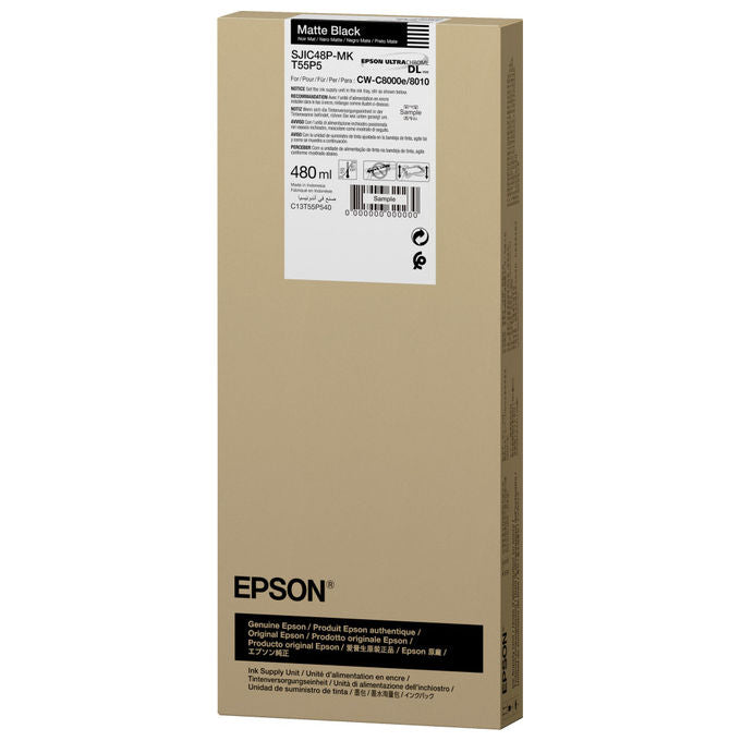 Epson, Cartuccia inchiostro nero opaco originale SJIC48P-MK, 480 ml, Per ColorWorks C8000e