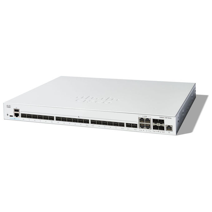 Cisco, Switch di Rete, Gestito L2-L3, 24-Porte SFP+, Catalyst C1300-24XS, Grigio
