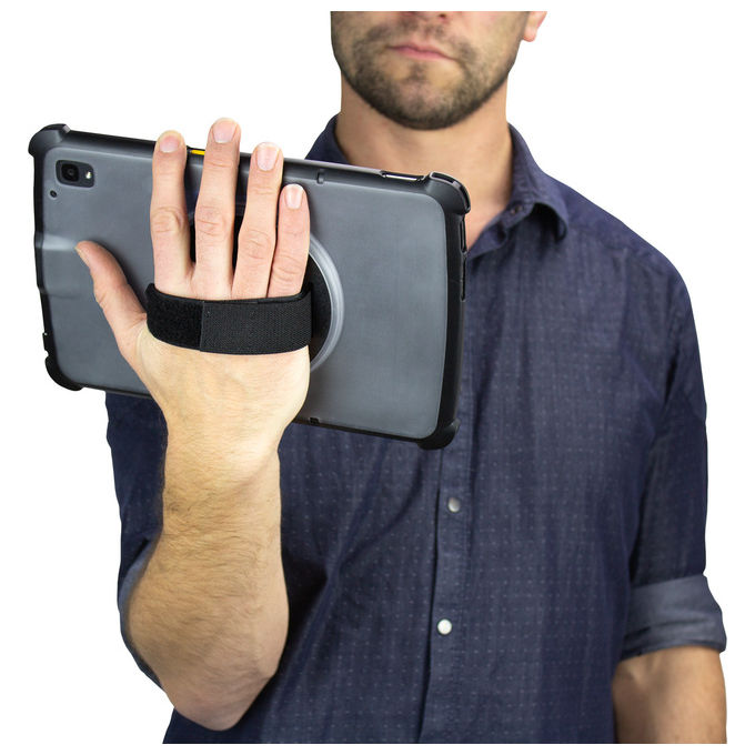 InfoCase, Custodia Tablet 8'', Cover Nera Trasparente per Zebra ET40-45