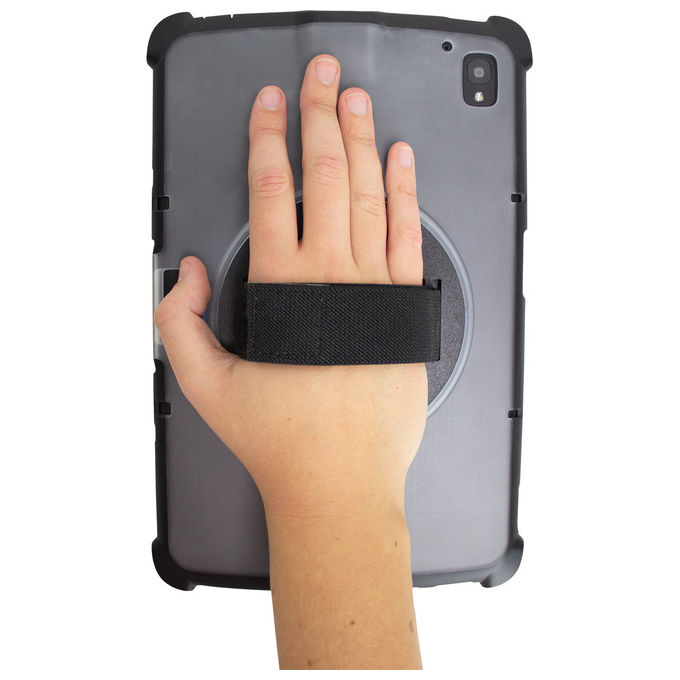 InfoCase, Custodia Tablet 8'', Cover Nera Trasparente per Zebra ET40-45