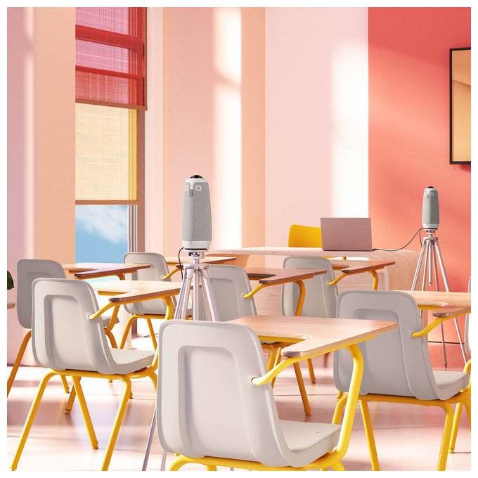 Owl Labs, Treppiede per Meeting Owl, Argento, Altezza 44.8-190cm, Con Custodia
