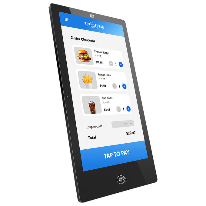 Elo Touch Solutions, Terminale POS All-in-One, 22'', Qualcomm Snapdragon 660, Android 12, Nero