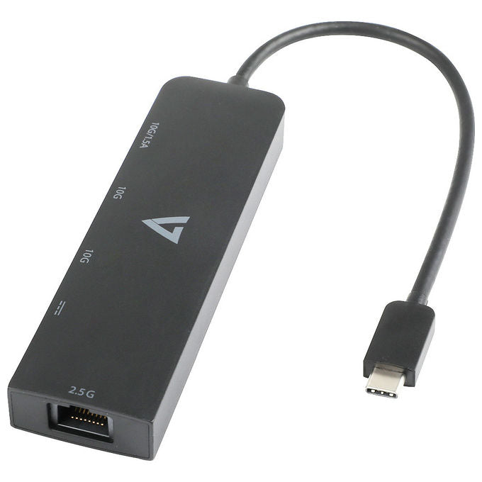 V7, Adattatore Usb-C, Ethernet 2.5G, Usb A, Usb-C, Rj45, Nero