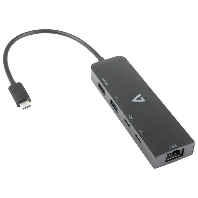 V7, Adattatore Usb-C, Ethernet 2.5G, Usb A, Usb-C, Rj45, Nero
