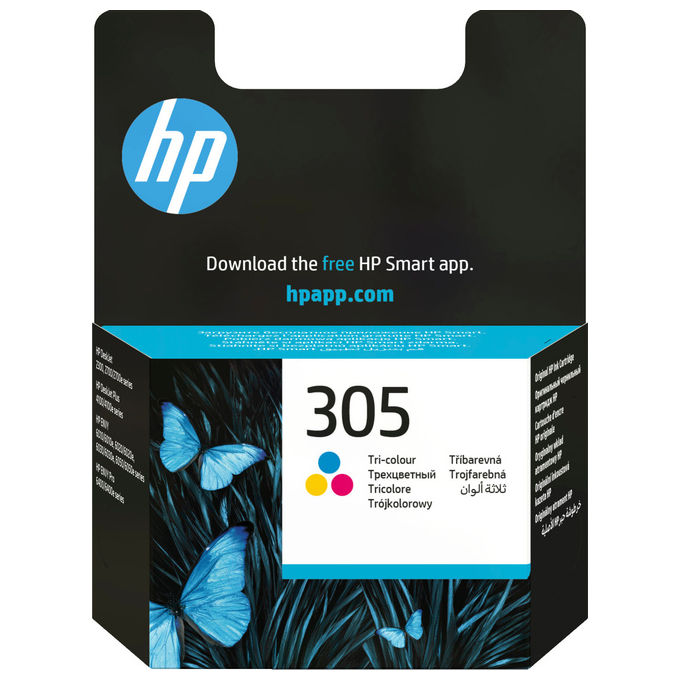 HP, 305 Cartuccia Inchiostro Originale Tricolore, 2 ml, 100 Pagine