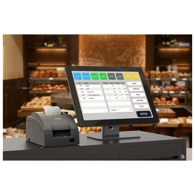 Epson, Stampante POS a Matrice di Punti TM-U220IIB, Grigia, Interfaccia Seriale RS-232