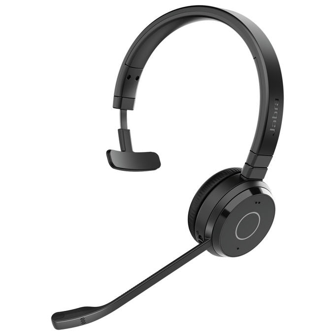 Jabra Evolve 65 TE, Auricolare Wireless, Bluetooth, USB-A, Mono, Nero