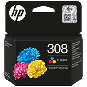 HP, Cartuccia Inchiostro, Tricromia, Originale 308, Ciano, Magenta, Giallo