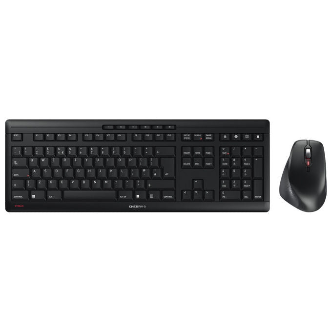 Cherry, Stream Desktop Comfort, Set tastiera e mouse, Wireless, QWERTY