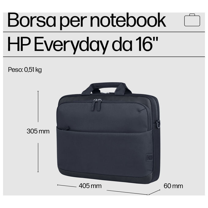 HP, Everyday Borsa per Notebook da 16 Pollici, Grigia, Impermeabile