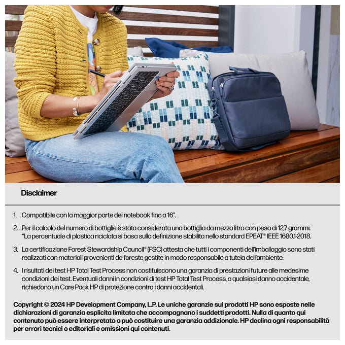 HP, Everyday Borsa per Notebook da 16 Pollici, Grigia, Impermeabile
