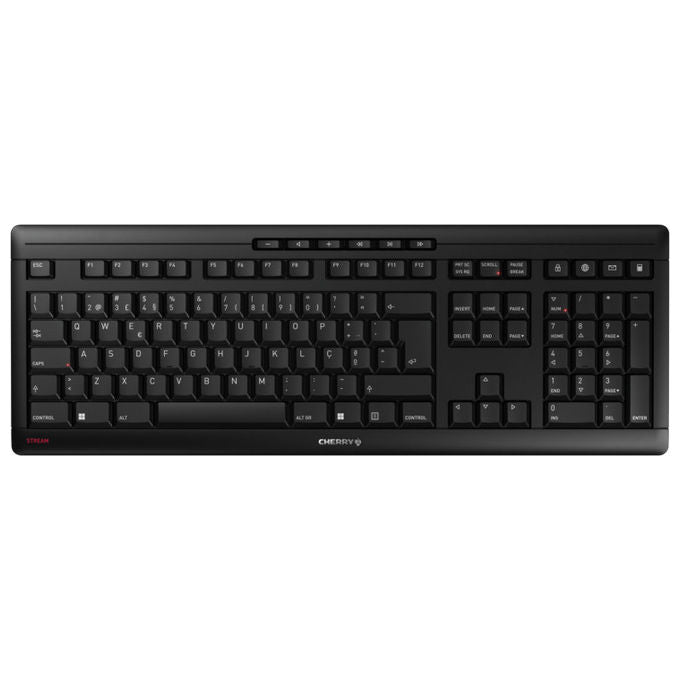Cherry, Tastiera Wireless, QWERTY, Portoghese, Nera