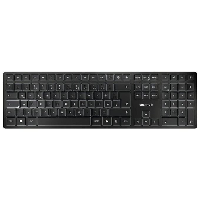 Cherry, Tastiera Wireless, QWERTY Portoghese, KW 9100 SLIM, Nero Grigio, Universale, RF + Bluetooth