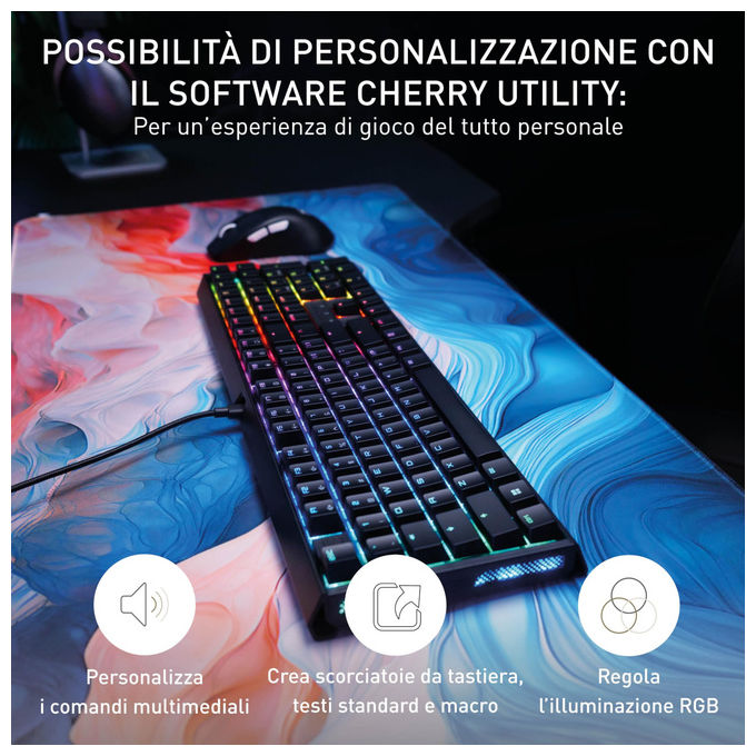 Cherry, Tastiera Meccanica Gaming RGB XTRFY MX 3.1, Switch MX2A Red, Alluminio, QWERTY Portoghese