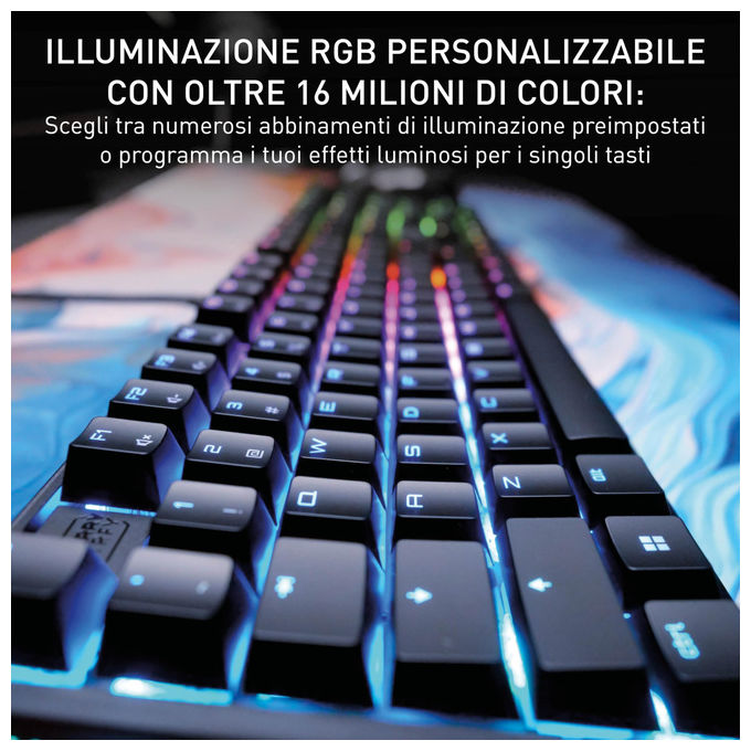Cherry, Tastiera Meccanica Gaming RGB XTRFY MX 3.1, Switch MX2A Red, Alluminio, QWERTY Portoghese