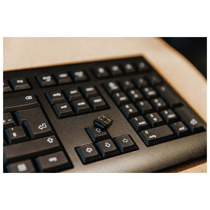Cherry, Tastiera Wireless, QWERTY, Silenziosa, Nero