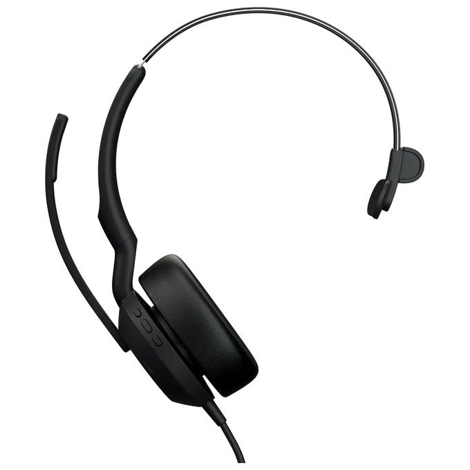 Jabra Evolve2 50, Cuffie Monaurale, USB-C-USB-A, Bluetooth, Nero