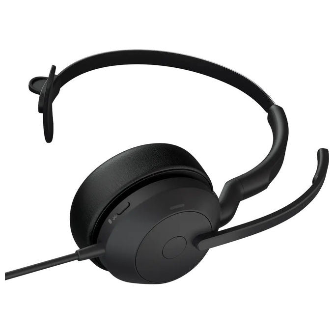 Jabra Evolve2 50, Cuffie Monaurale, USB-C-USB-A, Bluetooth, Nero