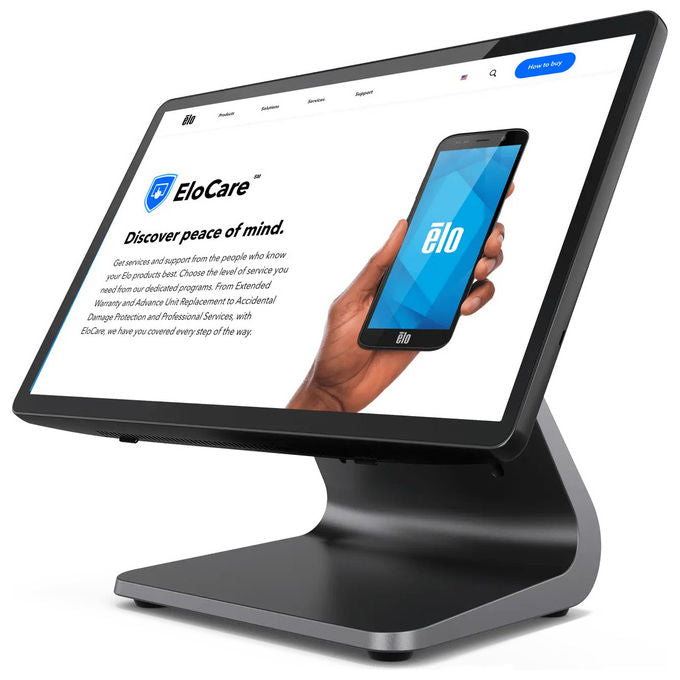Elo Touch Solutions, Computer All-in-One, Touchscreen 15.6'' Full HD, Intel N97, 8GB RAM, 128GB SSD, Nero