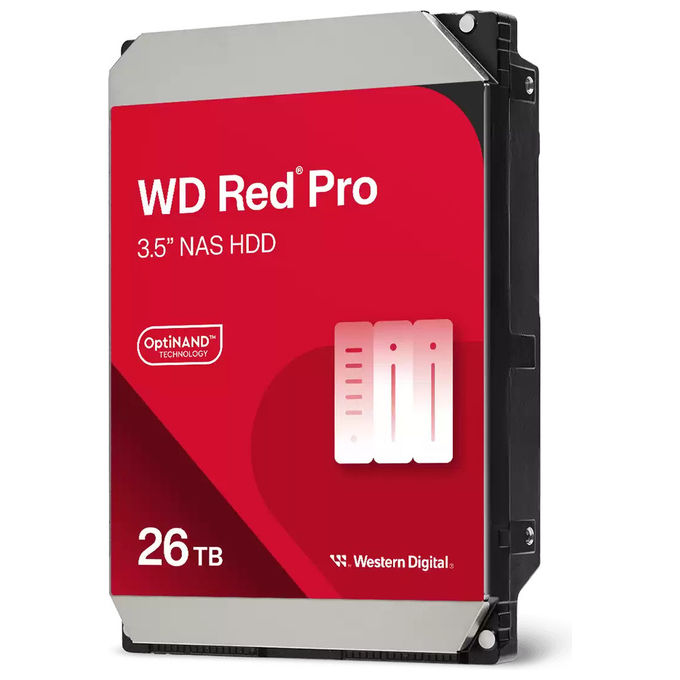 Western Digital, Red Pro WD260KFGX, Disco Rigido Interno, 26 TB, 7200 RPM, 3.5'', SATA III, NAS