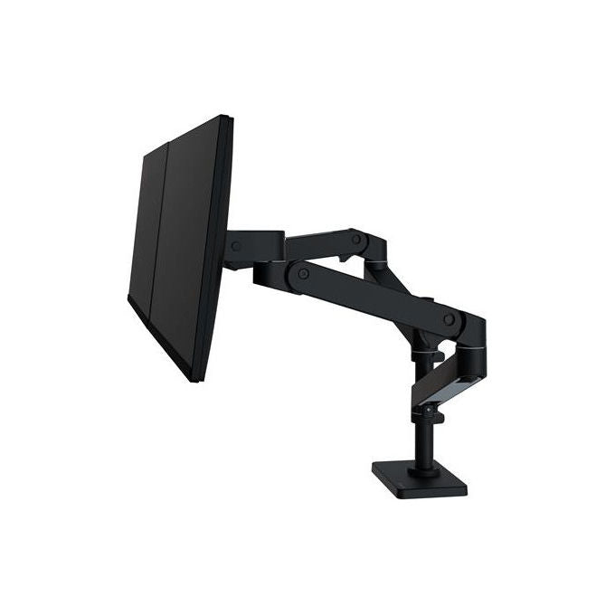 Ergotron, Supporto da Scrivania per Doppio Monitor LX Pro 45-690-292, Fino a 27'', Nero
