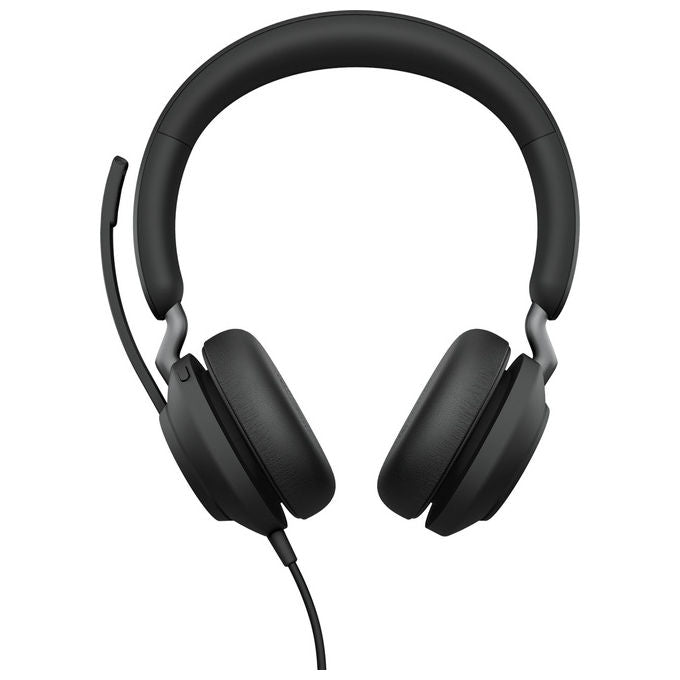 Jabra, Cuffie Evolve2 40 SE, Cablate, On-Ear, USB Type-C - USB Type-A, Nero
