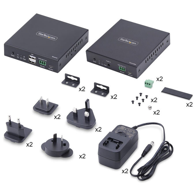 StarTech.com, Kit Extender KVM HDMI IP, 4K 60Hz, USB Ethernet Cat6, Trasmettitore e Ricevitore