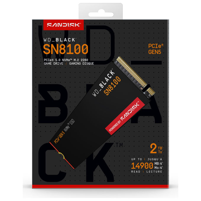 Western Digital Black SN8100, 2 TB, SSD NVMe PCIe 5.0, M.2 2280