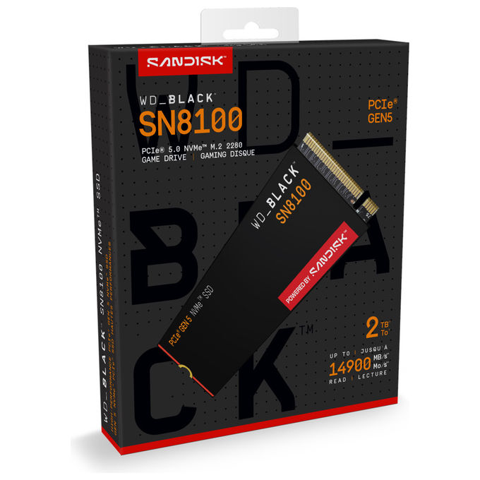 Western Digital Black SN8100, 2 TB, SSD NVMe PCIe 5.0, M.2 2280