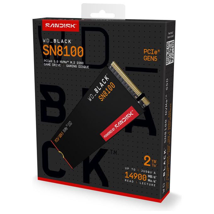 Western Digital Black SN8100, 2 TB, SSD NVMe PCIe 5.0, M.2 2280