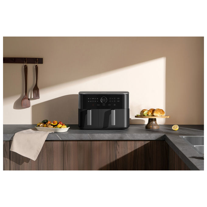 Xiaomi, Friggitrice ad Aria, Doppia Zona, 10L, 2700W, Nero
