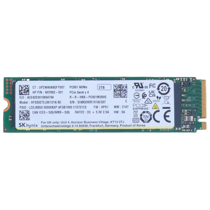 HP, Unita' SSD, 2 TB, PCIe 4x4 NVMe, M.2 2280, Interna